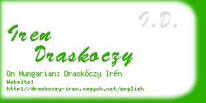 iren draskoczy business card