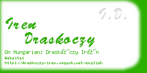 iren draskoczy business card